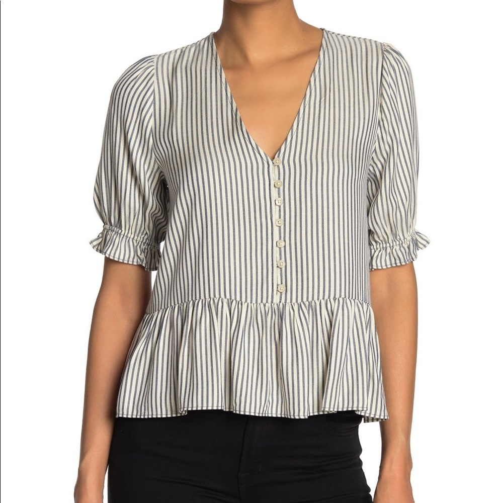 Madewell Courtyard Ruffle Hem top